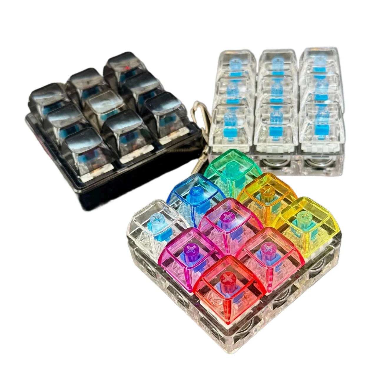 4-toets Mechanisch Toetsenbord Click Speelgoed – LED-kleuren, Stressverlichtend En Handig Als Tester