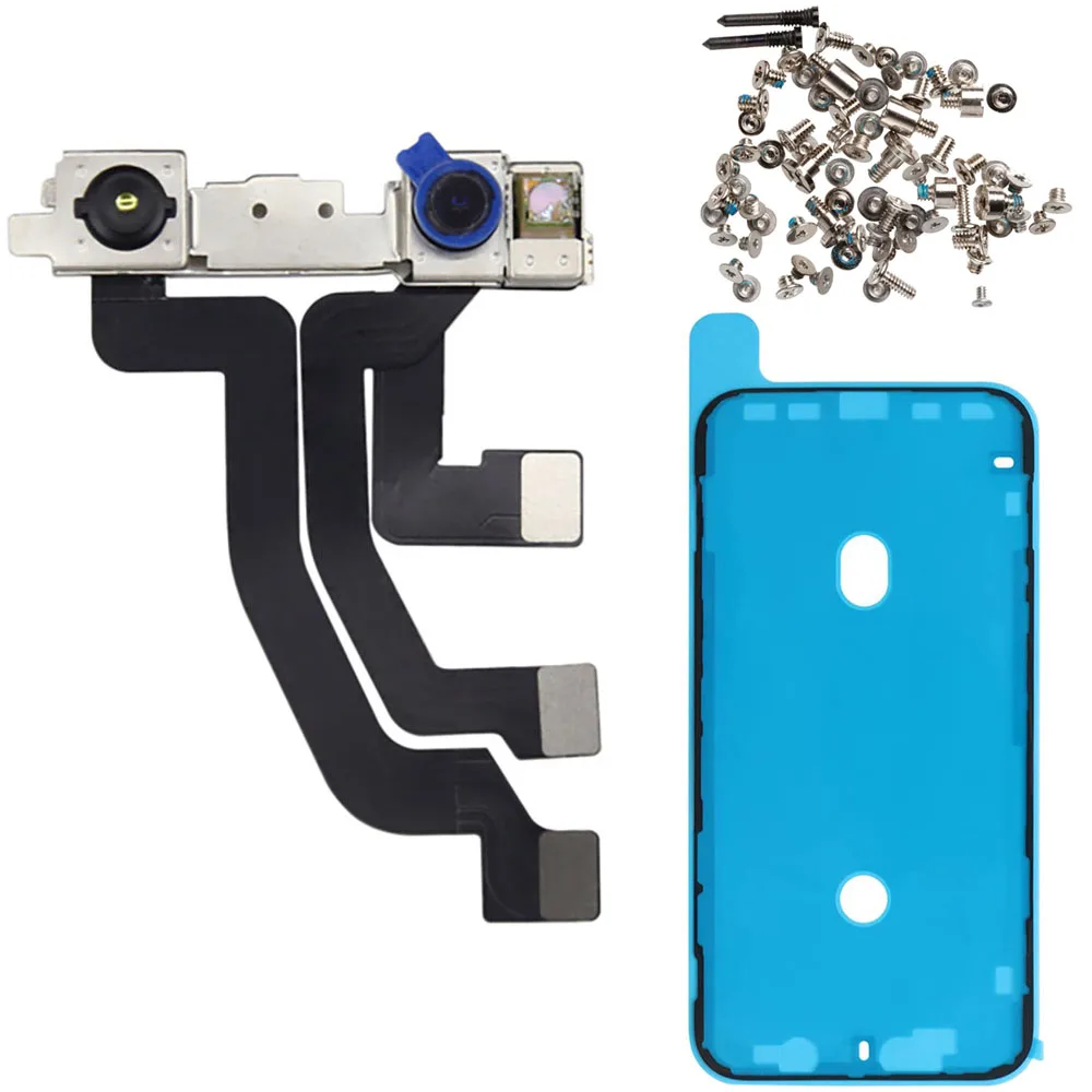 

Front Camera Flex Cable With Full Screws Set For iPhone X XR XS 11 11Pro Max And Waterproof Tape Replacement No Face ID