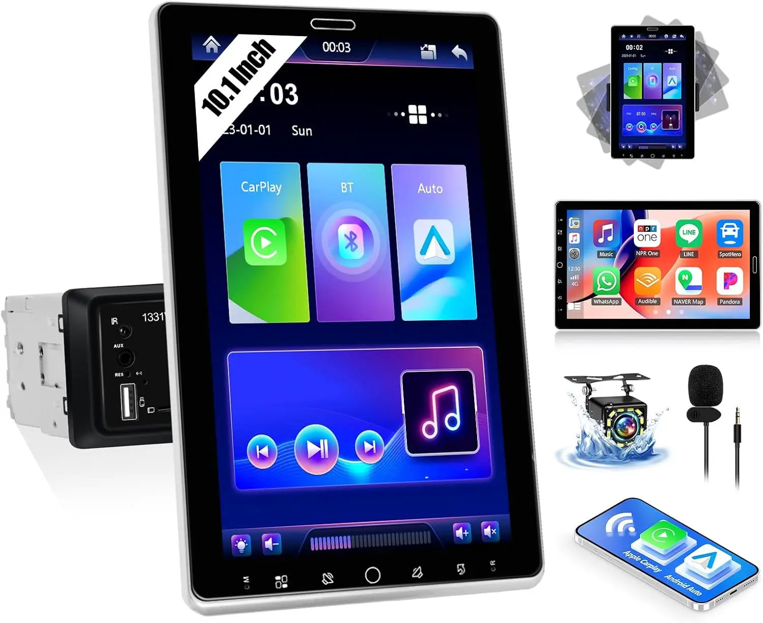 10.1' Single Din Ca… - image