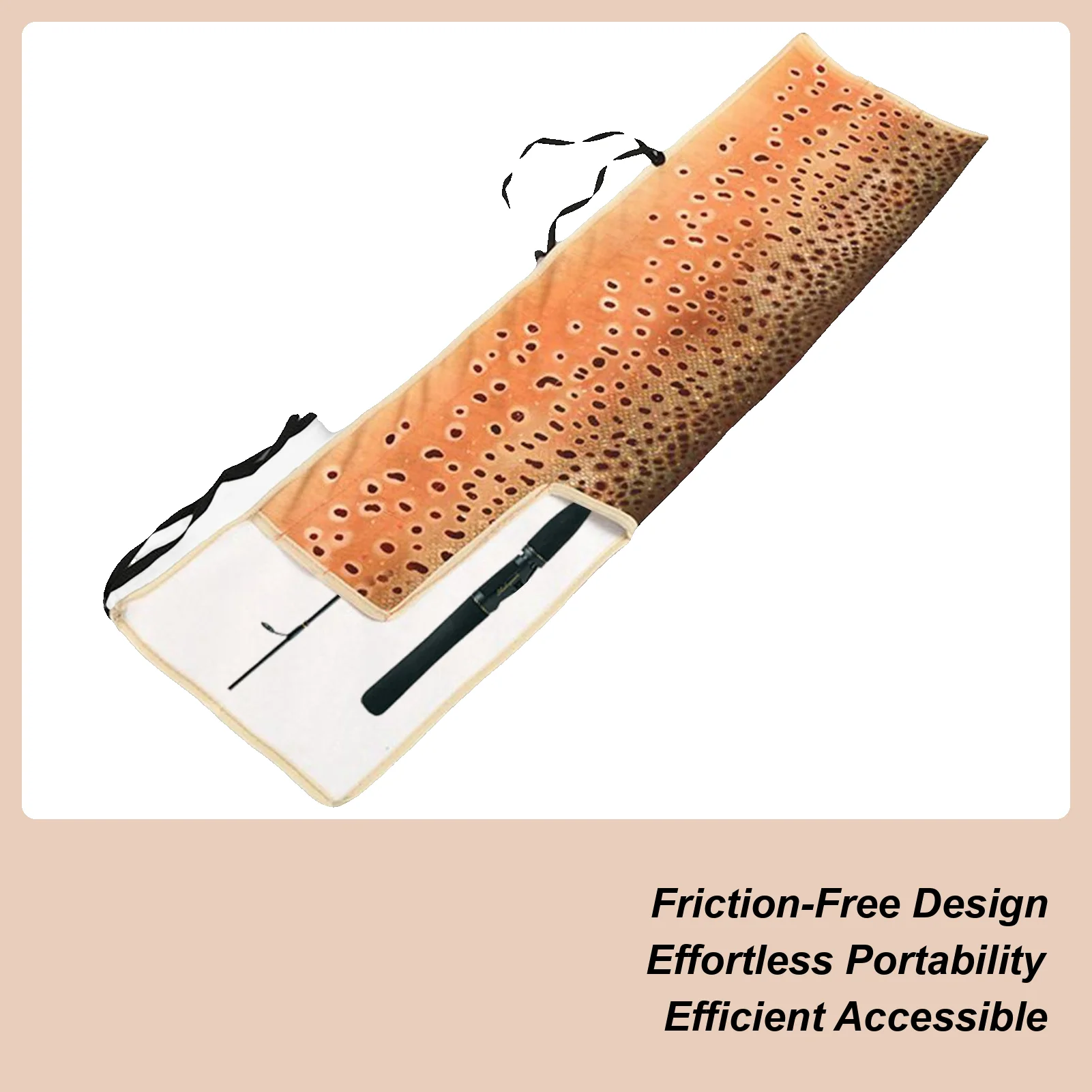 

Fishing Rod Bag 4 Compartments Protective Cover 33 Inch Fishing Pole Covers For Boat Shore Travel Transportation Lake River