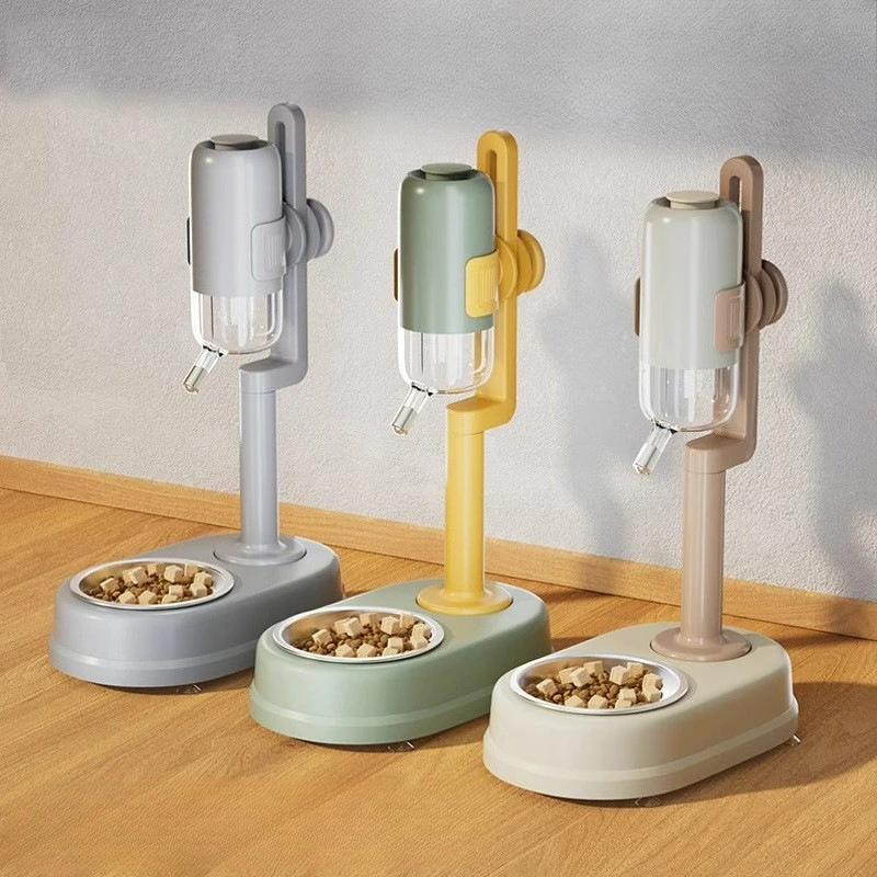 Water Dispenser Cat Bowl Hanging Cage Dog Bowl Supplies Pet Drinking Water Feeder Integrated Dog Supplies