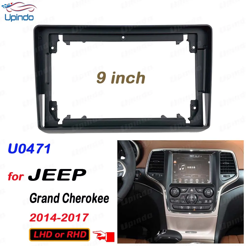 

Car Accessoires 2 Din 9 Inch Radio Fascia GPS MP5 Panel Frame for JEEP Grand Cherokee 2014-2017 Dashboard Mount Kit