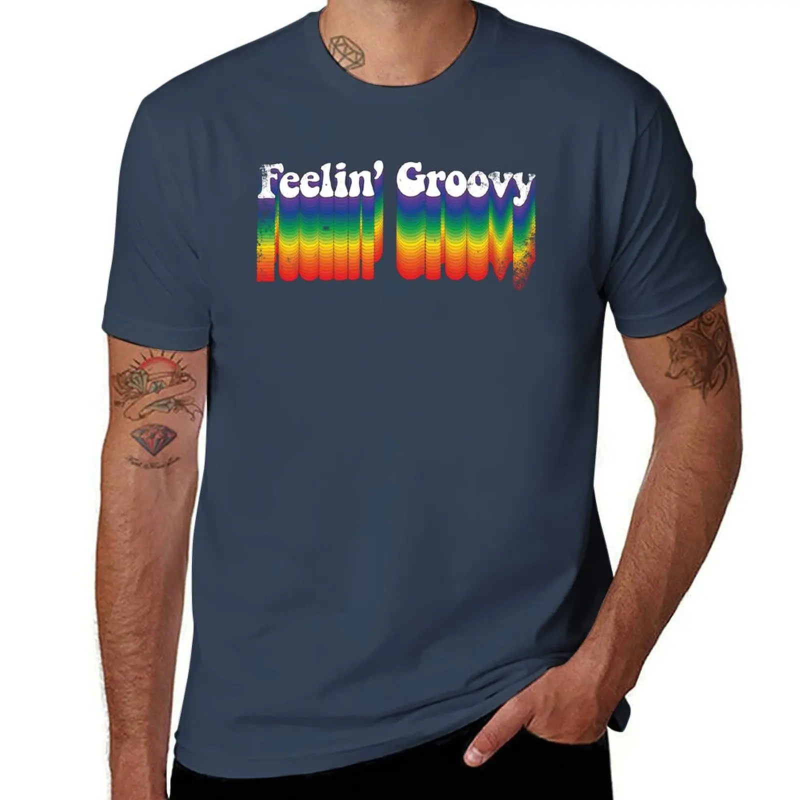 

Retro Feeling Groovy T-Shirt graphic t shirts for man t shirts for man pack white t shirt man luxury T-Shirt