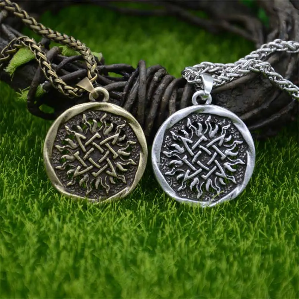 Nostalgia Russia Star Slavic Wheel Lada Signet Charm Svarog Symbol Amulet Spiritual Pendants Necklaces