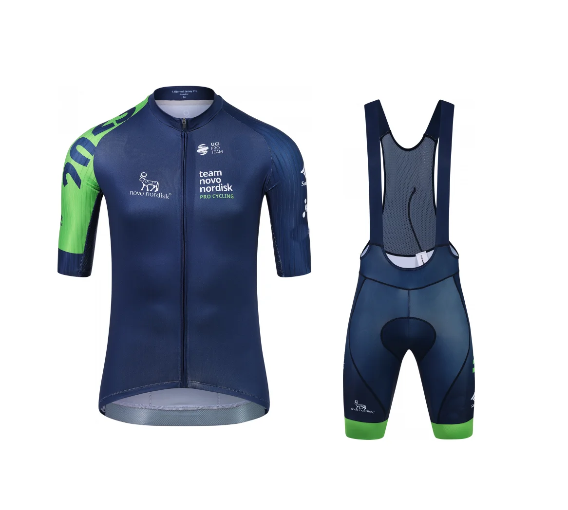 

LASER CUT 2023 NOVO NORDISK Team blue SHORT SLEEVE CYCLING JERSEY SUMMER CYCLING WEAR ROPA CICLISMO+BIB SHORTS