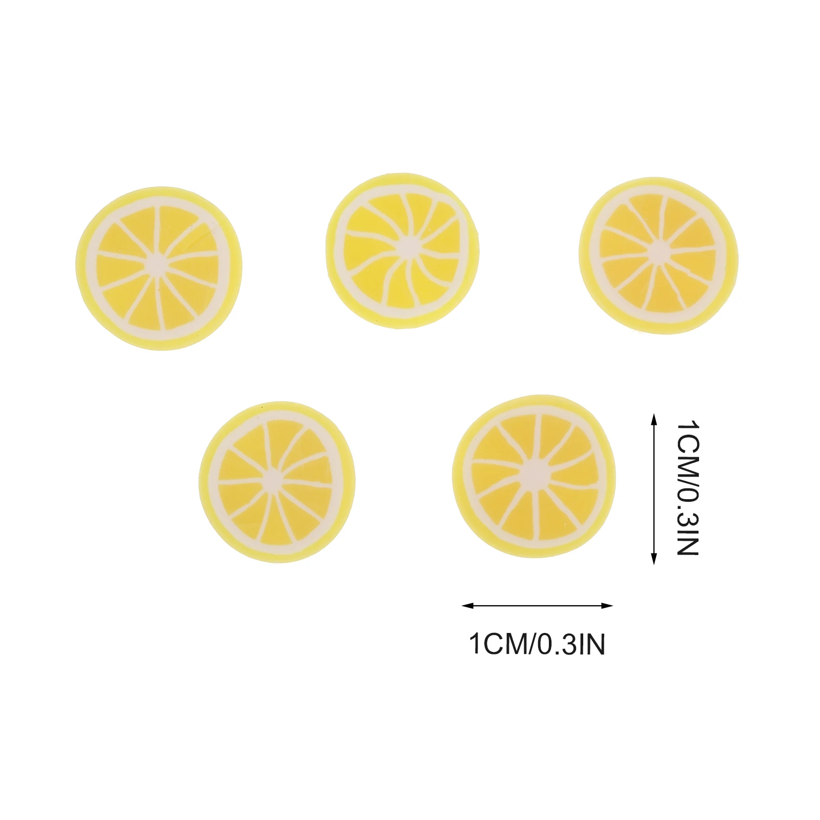 

200 Pcs Spacer Beads Lemon Beading Ingredients Child for Jewelry Making Polymer Clay Shape Friendship Bracelet