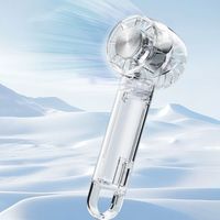Air Cooler USB Charging Cooling Fan Transparent Portable Mini Fan 3-Speed Refrigerable Turbo Handheld Fan Student