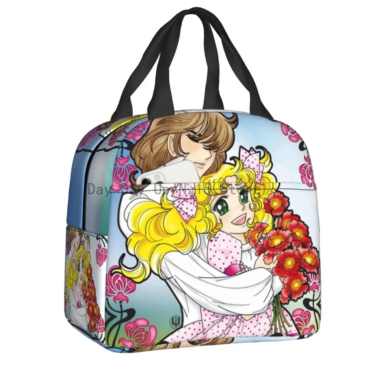 Candy And Terence Insulated Lunch Bag for Women Waterproof Anime Manga Cooler Thermal Lunch Box Beach Camping Travel lunchbag