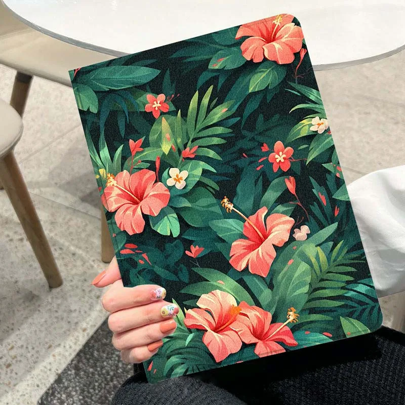capa-de-tablet-com-estampa-floral-tropical-para-ipad-pro-air-a16-2ª-3ª-4ª-5ª-6ª-7ª-geracao-102-97-11-105-109-129-13-polegadas-–-tendencia