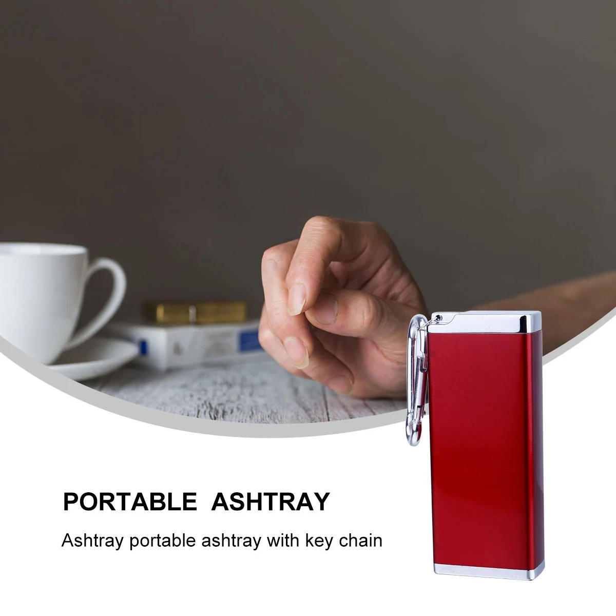 

Portable Ashtray Zinc Alloy Cigarette Holder Waterproof Keychain Design Light Luxury Gift For Home Travel Creative Ashtray With