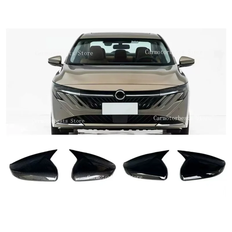 Car Rearview Side Mirror Cover Fit For Nissan Sentra Sylphy B19 2026 Wing Cap Rear View Case Trim Carbon Fiber