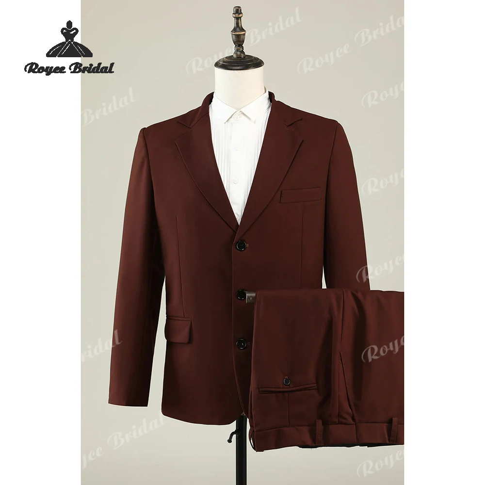Two Piece Single Breasted Men's Suit Wedding 2026 Notched Lapel Formal Evening Business Suit costume homme mariage