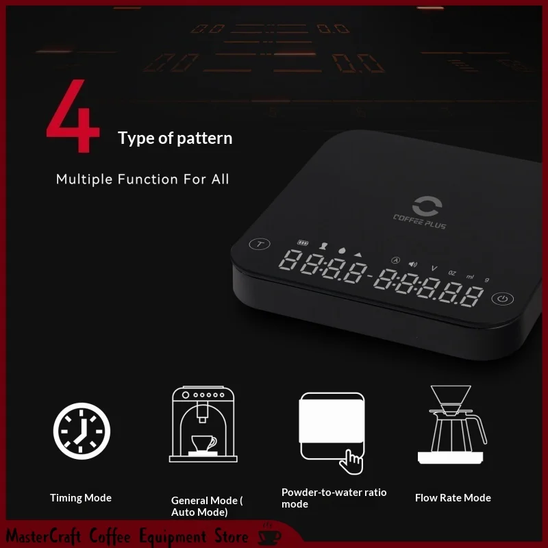 Coffee Plus Pour Over Coffee Dedicated Electronic Scale Mini Espresso Smart Timer Rechargeable Waterproof Scale In Stock