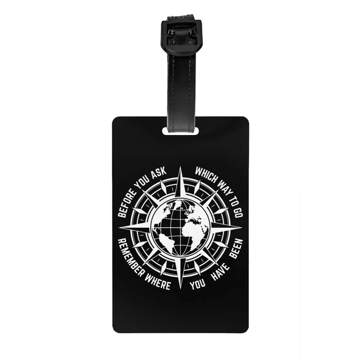 Custom NavigateMountain Adventure Compass Luggage Tag Travel Bag Suitcase Privacy Cover ID Label