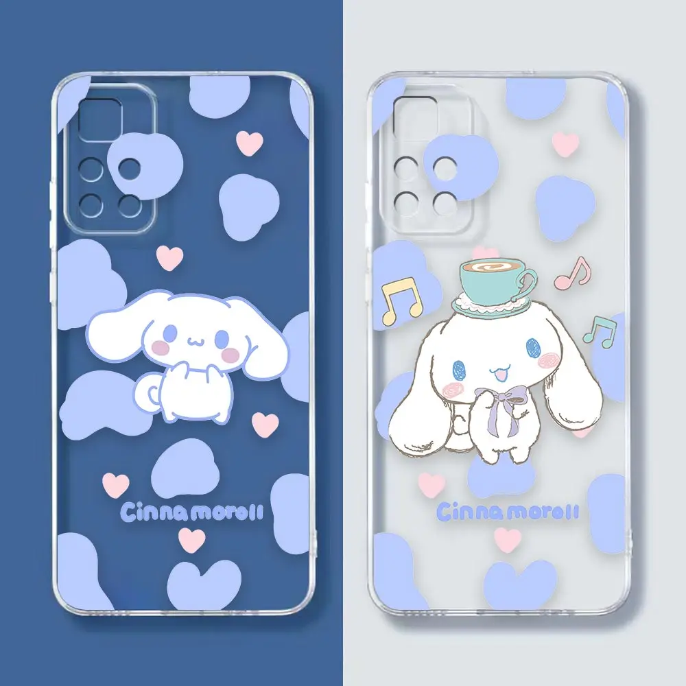 

Clear Phone Case For Redmi K60 K50 K40 K40S K30 K20 12C 10X 10A 9T 9A 8 CC9 CIVI 2 Pro Case Funda Capa Shell Cartoon Cinnamoroll