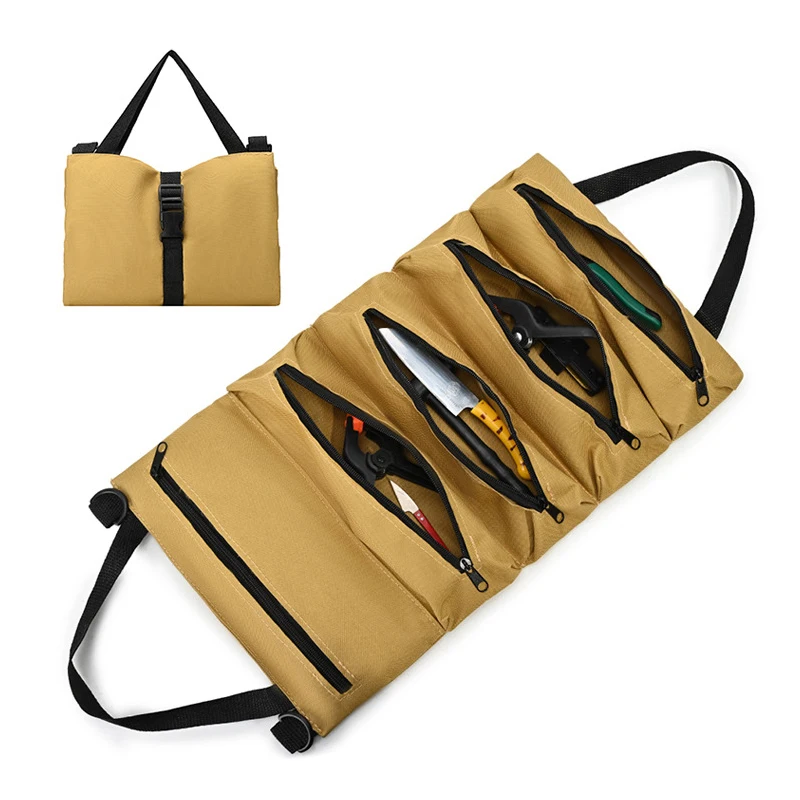 2026 Portable Oxford Cloth Tool Bag Zipper Tool Organizer Bucket Hanging Storage Bag for Automotive Motorcycle Outdoor Camping