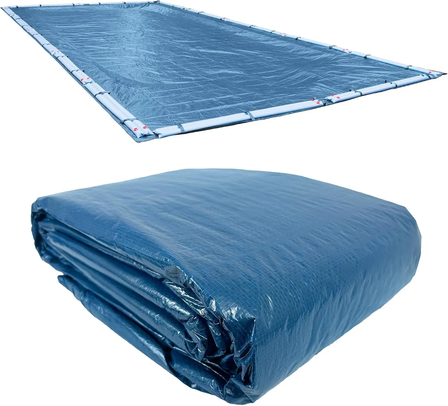 20 x 45 ft Heavy Duty Super Winter Pool Cover for Inground Pools | Blue Pool Cover, 5 ft Overlap (25 x 50ft Cover Size), 8 x 8