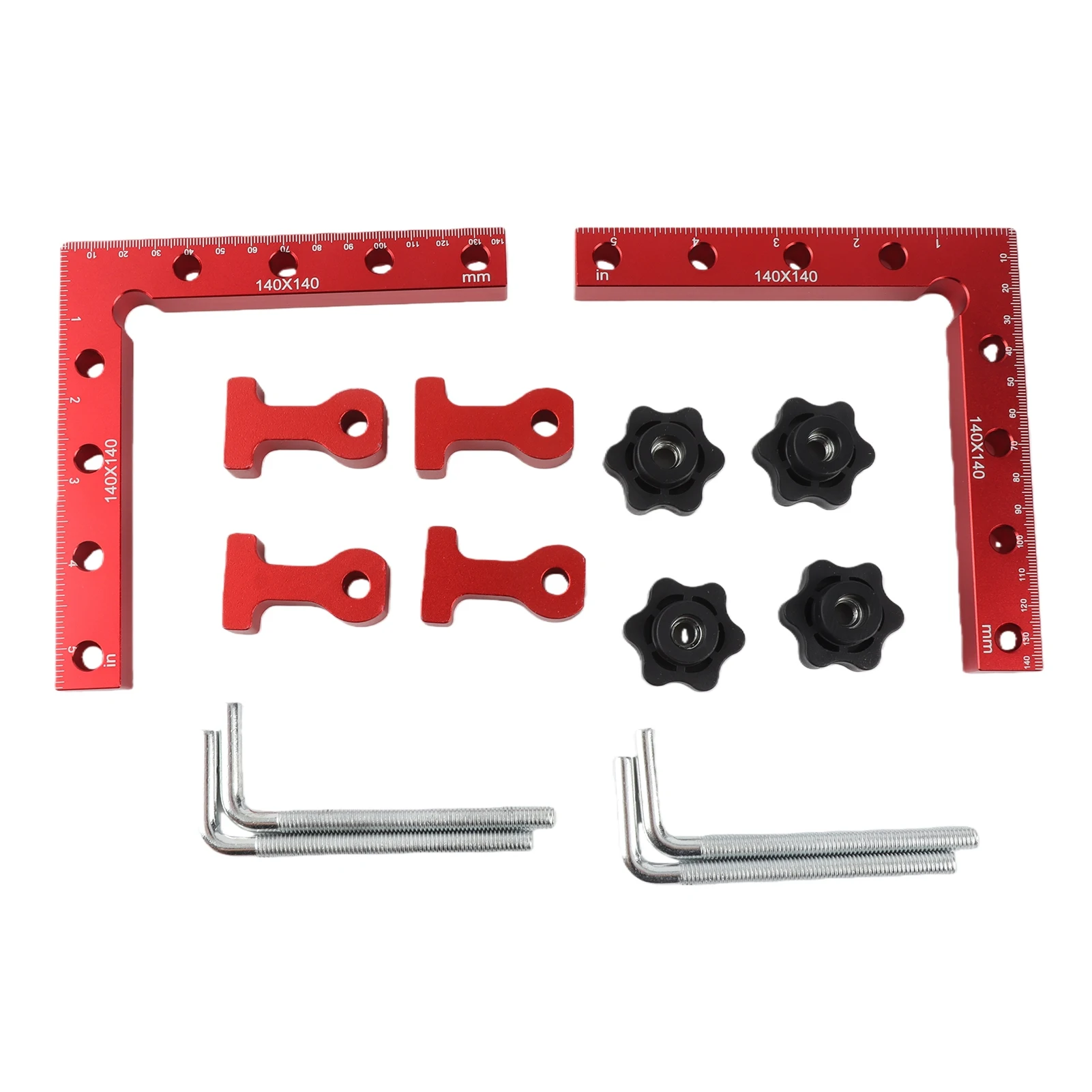 

90 Degree Right Angle Positioning Ruler L Shaped Carpenter Panel Fixing Clamp 140x140mm
