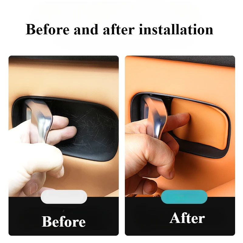 Inner Handle Sticker Door Bowl Scratch-proof Handle Inner Protective Pad For LEAPMOTOR C10 Car Supplies Modification Accessories