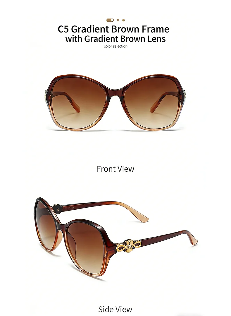 Neue grenzüberschreitende High-End-Sonnenbrille mit großem Rahmen zum Abnehmen im koreanischen Stil, trendige und modische Instagram-Sonnenbrille mit Sonnenschutz 2610 – Detail 14
