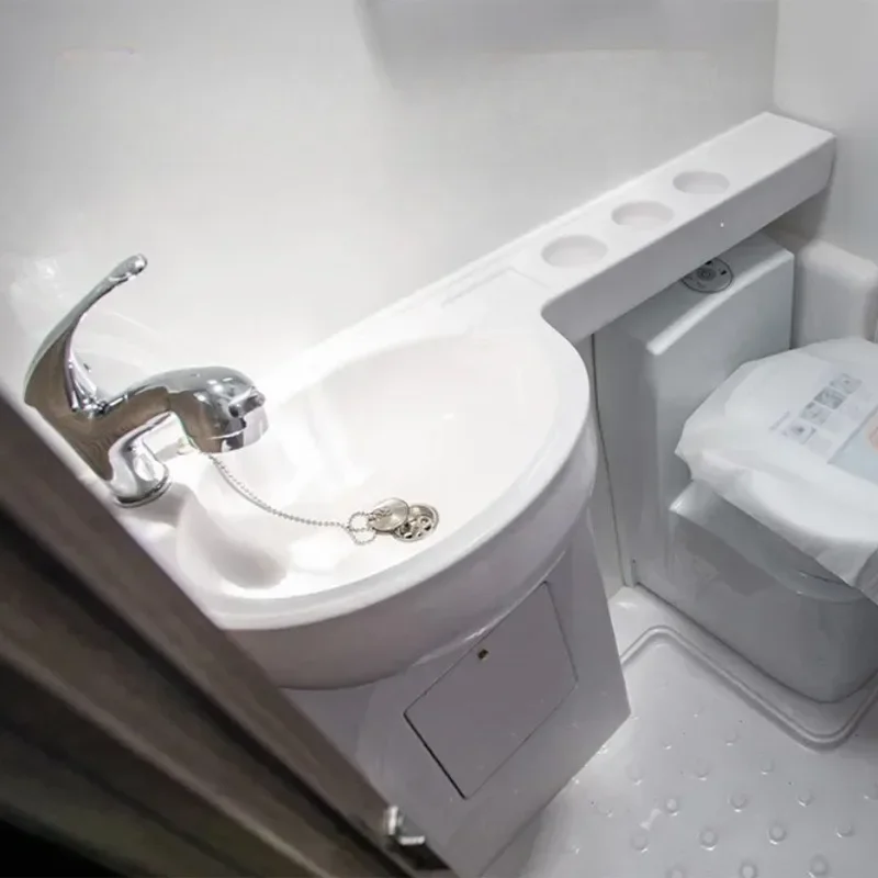 Acrylic integral bathroom basin with base for RV small apartment GR-Y027