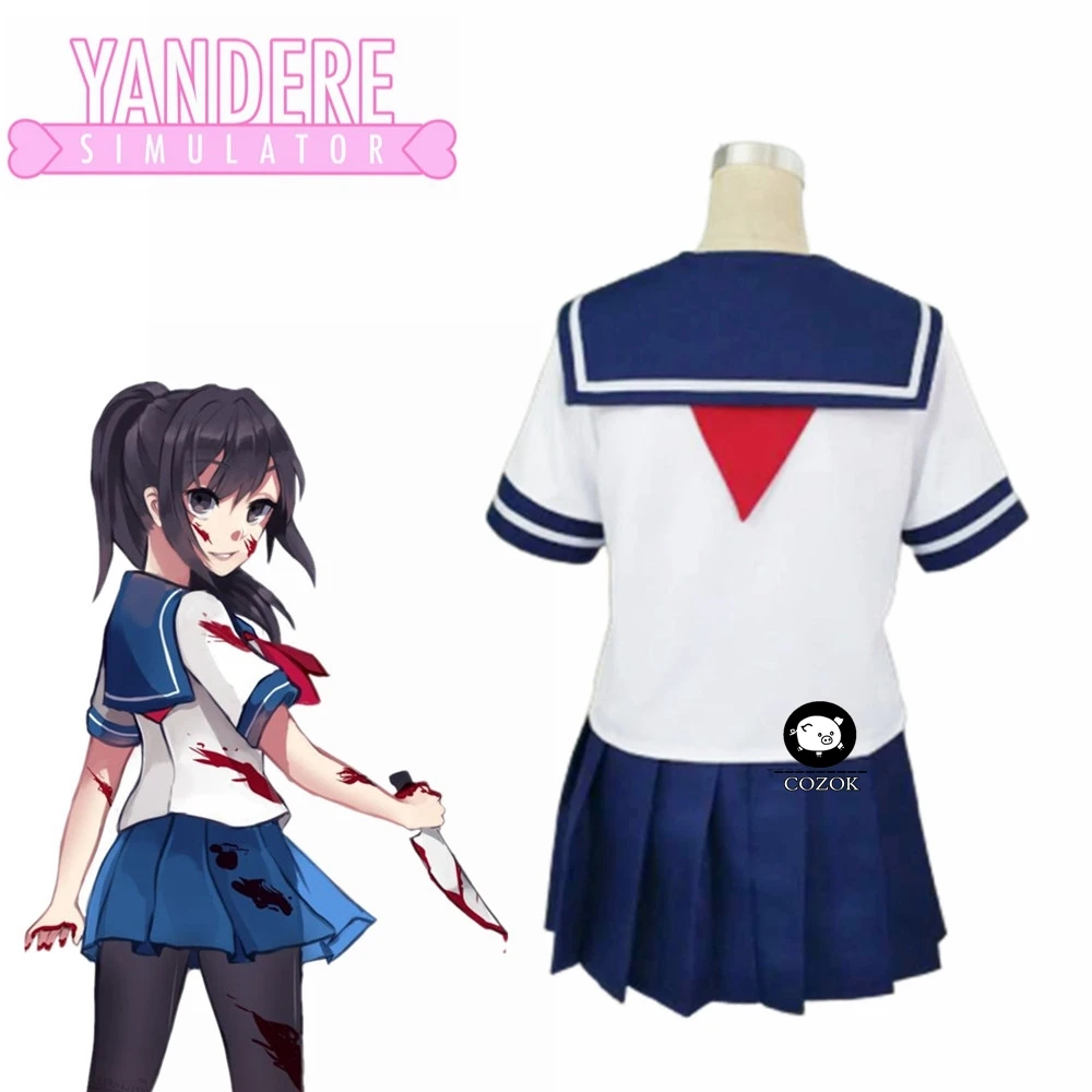 Game Yandere Simulator Cosplay Costume Ayano Aishi Uniforms Yandere-chan JK School Uniform Women Outfit Sailor Suit Custom Made