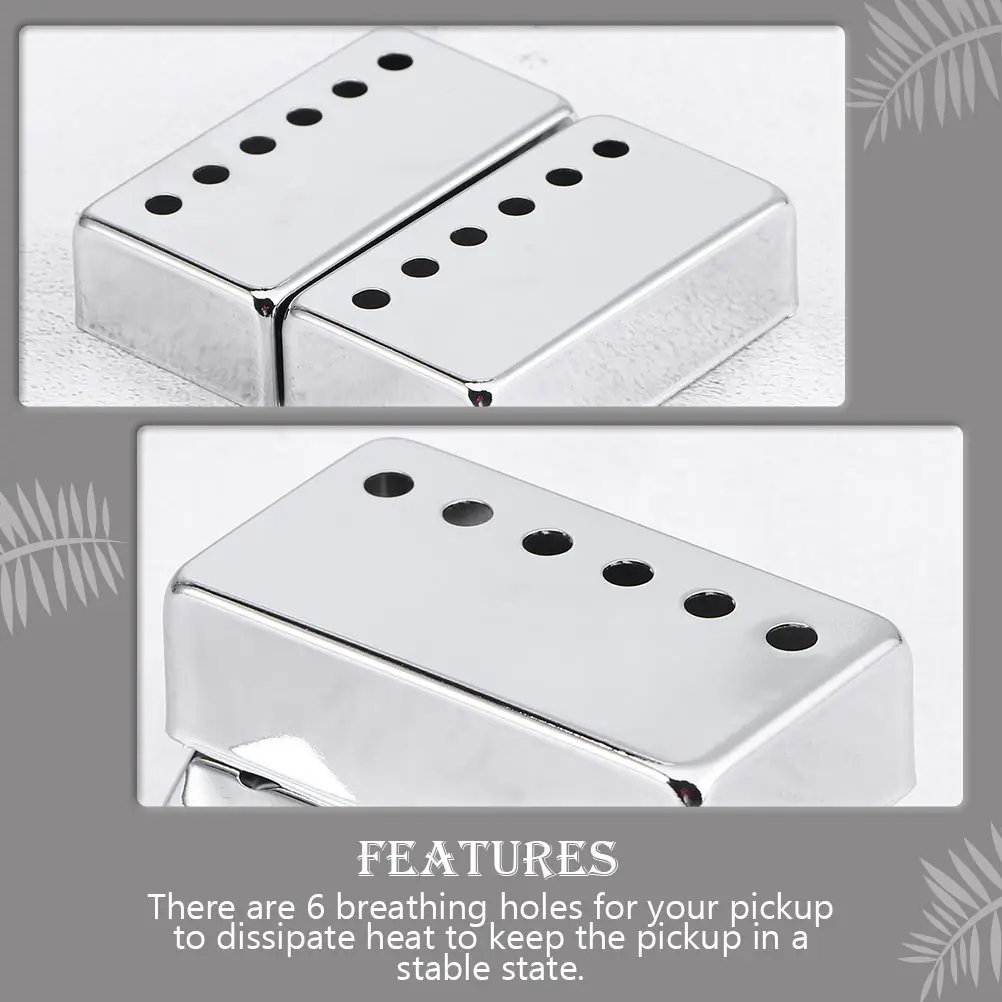 

Electric Guitar Pickup Cover 6 Holes Copper Protective Accessory Vibration Resistant Stable Electric Guitar Pickup Cover