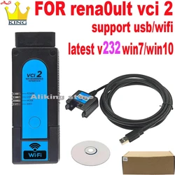 For renault VCI 2 Can Clip V232 USB and WIFI Obd 2 Automatic Diagnostic Interface Scanner diagnostis Car Vehicle Repairing Tools