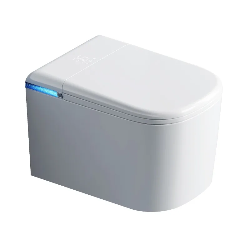 Cross-border Export English Version Square Wall-mounted Smart Toilet, Siphon Suspended Embedded in Wall Toilet, Fully Automatic