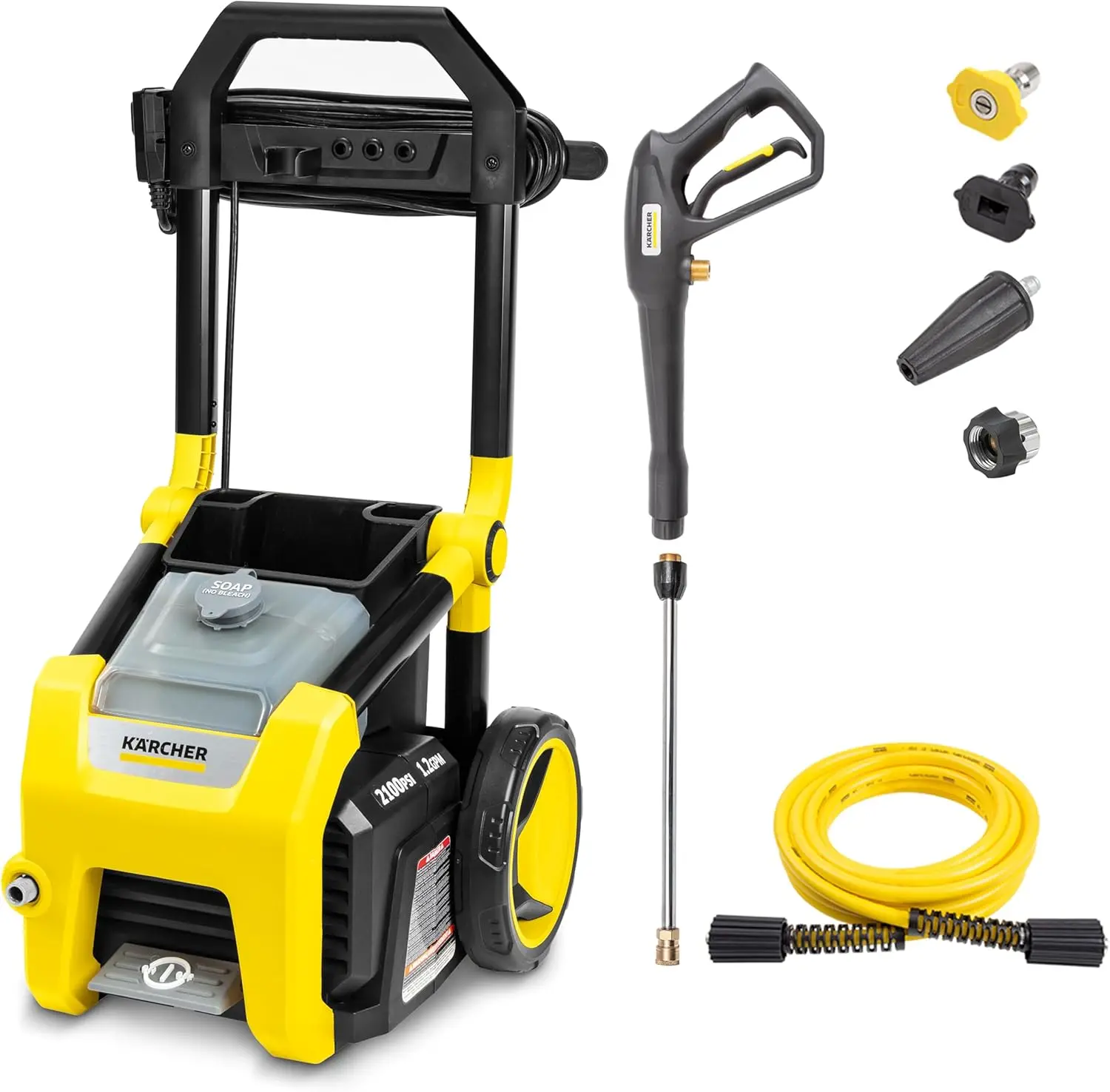 

Мойка электрическая kваших насадок, макс. 2625 PSI, с 4 распылительными форсунками