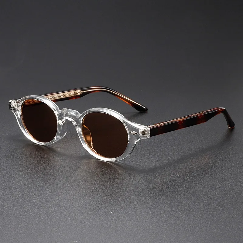 

Unisex retro frame TR90 fashionable sunglasses with needle through arm high-end UV400 beach vacation decoration sun glass