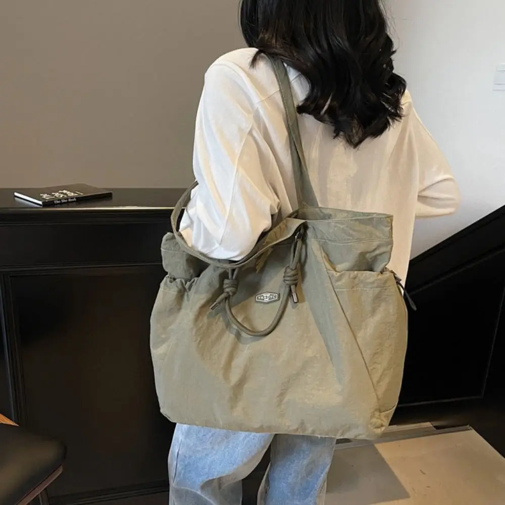 

Shopping Bag Casual Nylon Tote Bag Nylon Rope Large Capacity Lightweight Eco Bag Korean Style Handbag Nylon Shoulder Bag Outdoor