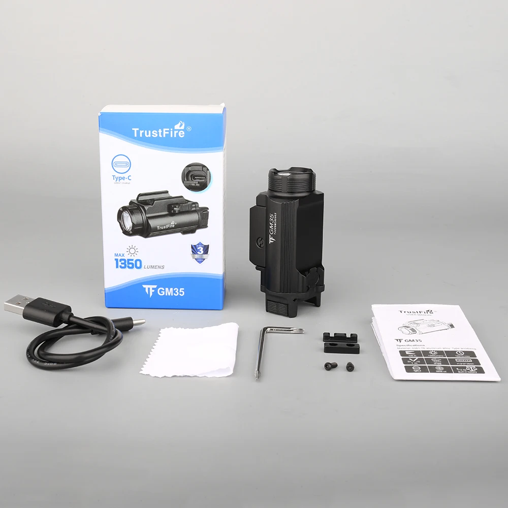 Trustfire GM35 Linterna táctica Picatinny recargable por USB - imagen 2