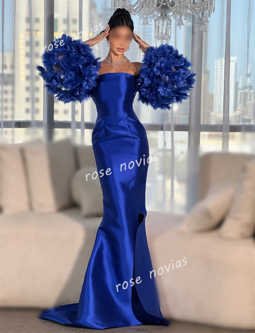 Aangepaste avondjurken van hoge kwaliteit Temperament Off-the-shoulder Trompet Lange jurken Op maat gemaakte gelegenheid Elegant feest Bruiloft