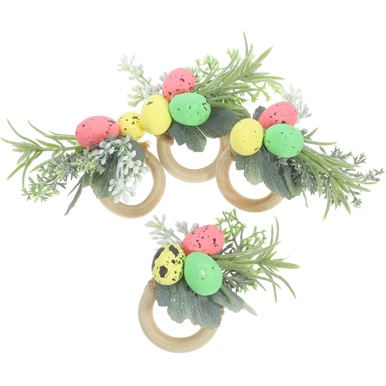 

4 Pcs Easter Napkin Ring Clasps Hotel Table Egg Shaped Buckles Creative Rings Plastic Dinner Party Decor Home Holders