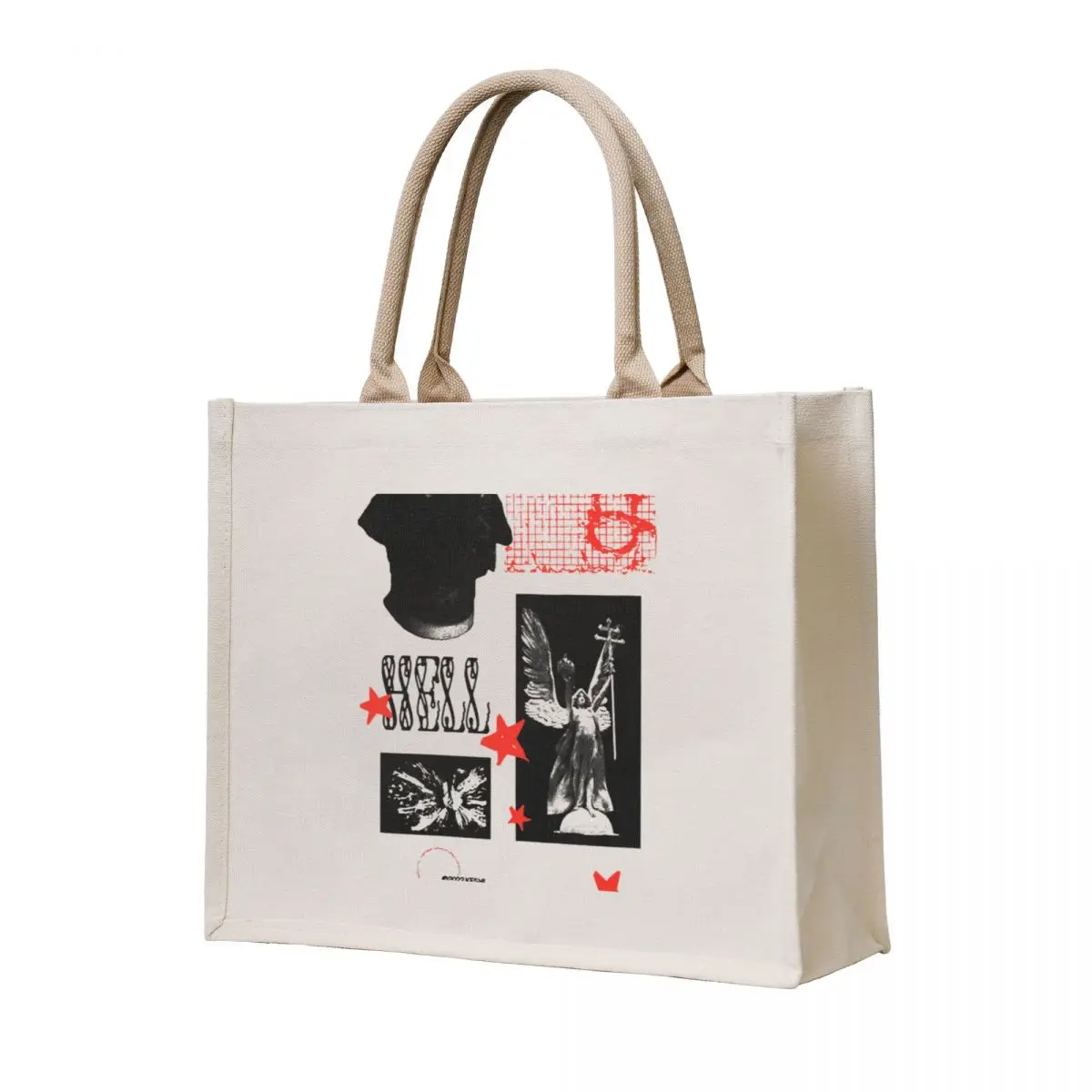 

Keshi Merch Hell Heaven Tote Bag shopping bags foldable hand bags custom fabric bag Beach bag