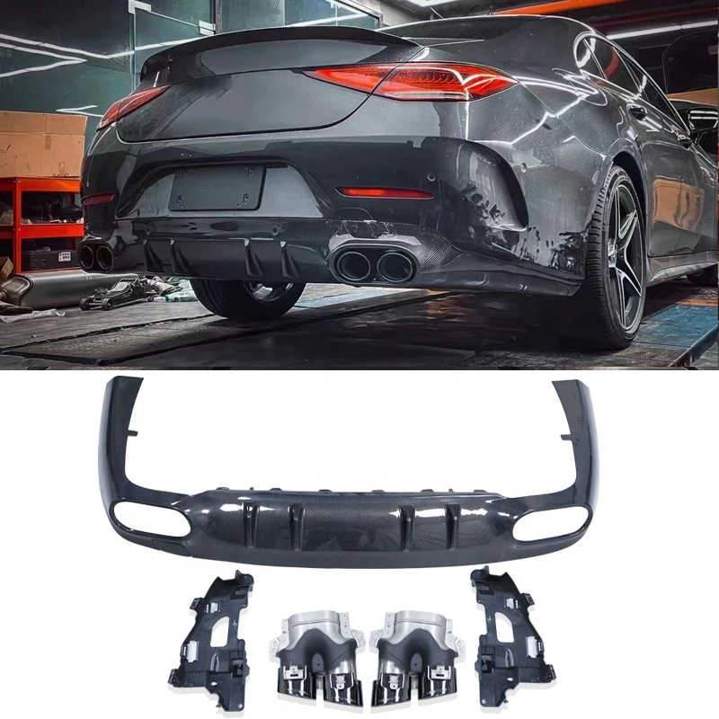 

Fashion Design W257 CLS Class 300 350 450 Cls53 Style Rear Bumper Diffuser Exhaust Tips