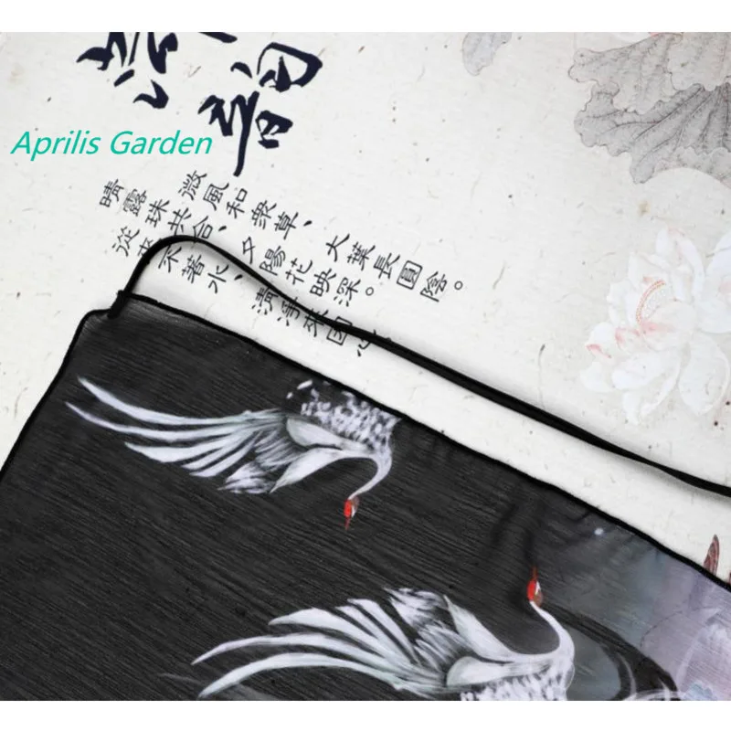 Ancient Style Double Gradual Change Chiffon Printing Veil Hanfu Mask Sunscreen Accessories Fairy Ancient Gauze Umbrella