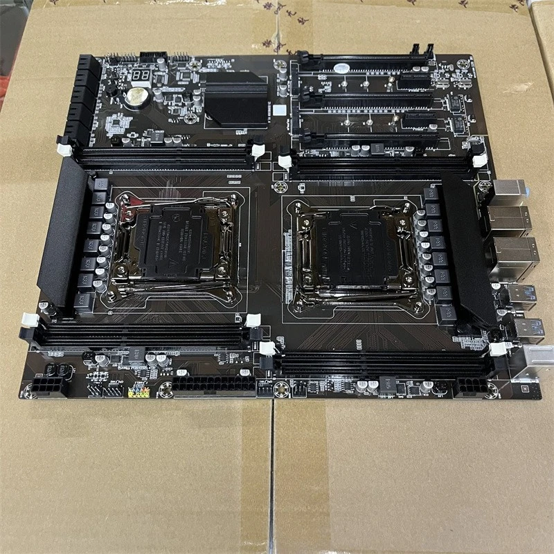 For 2Pcs Brand New X99 Dual Motherboard LGA2011-V3 DDR3 RAM For E5 2683V4 2678V3 CPU
