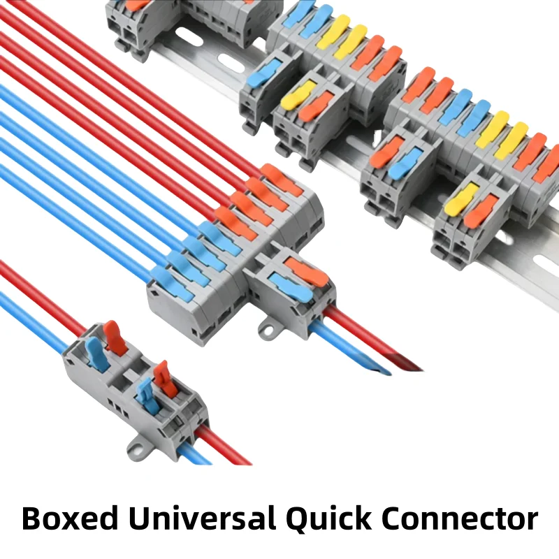 

box-packed SPL/FD/PCT Universal Quick Lever Wire Connectors Electrical Wire Terminals for Any Circuit Inline Splices 28-12 AWG