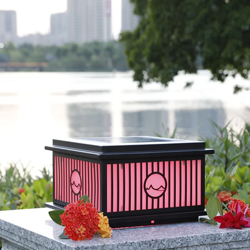 SEAN Outdoor Solar Post Lamp Vintage Creative Simple Pillar Lights LED Waterproof IP65 for Home Villa Courtyard Porch