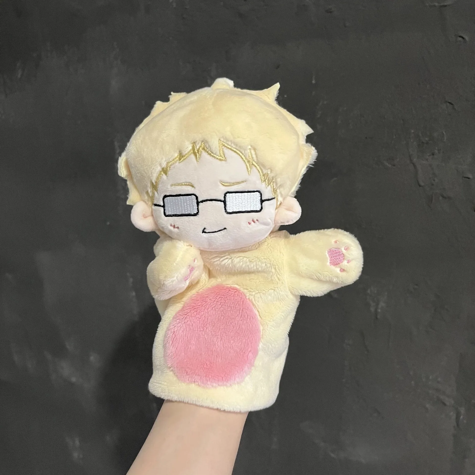 Anime Haikyuu!! Kei Tsukishima Yu Nishinoya Tobio Kageyama Tadashi Yamaguchi Oikawa Tooru Cosplay Hand Puppet Plush Cotton Doll