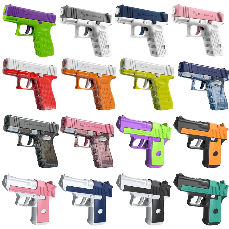 Piscina de pistola de agua para niños, juguete Glock, pistola de agua automática, Rifle aburrido, juguetes de playa que dispara ráfaga de pulverización de agua