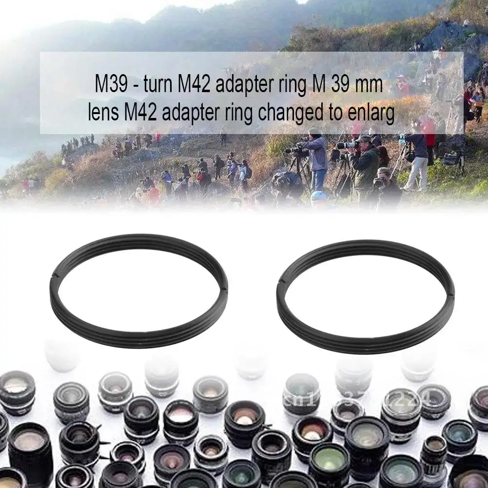 

High Precision Metal M39 to M42 Screw Lens Mount Adapter Step Up Ring M39 Lens to M42 39mm to 42mm Adapter Ring Black