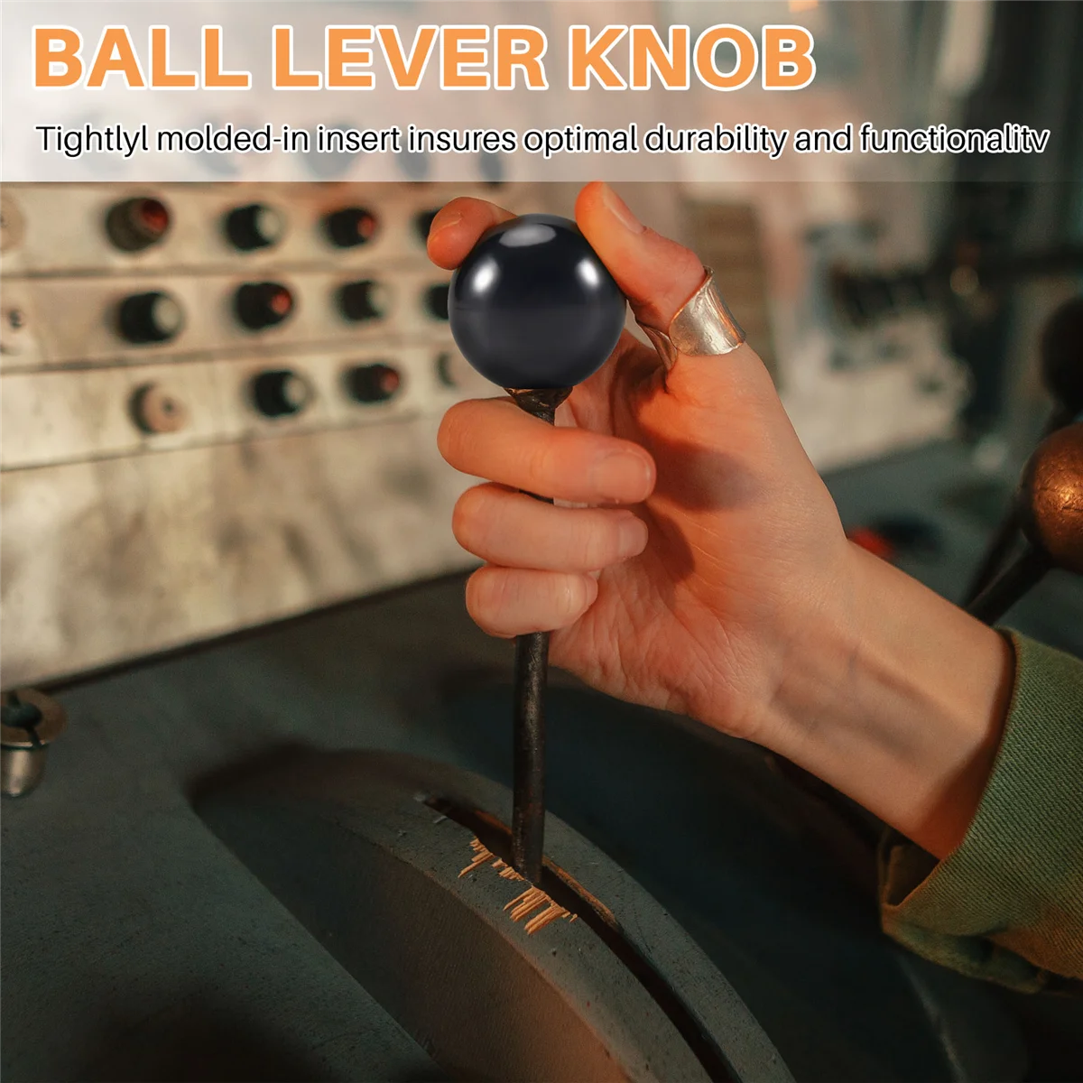 교체용 블랙 베이클라이트 볼 레버 노브, 직경 35 mm