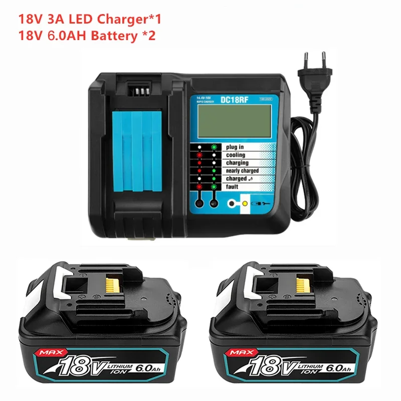 

The 6.0Ah BL1860 that replaces Makita 18V lithium ion battery is compatible with Makita 18V BL1850 1840 1830 cordless power tool