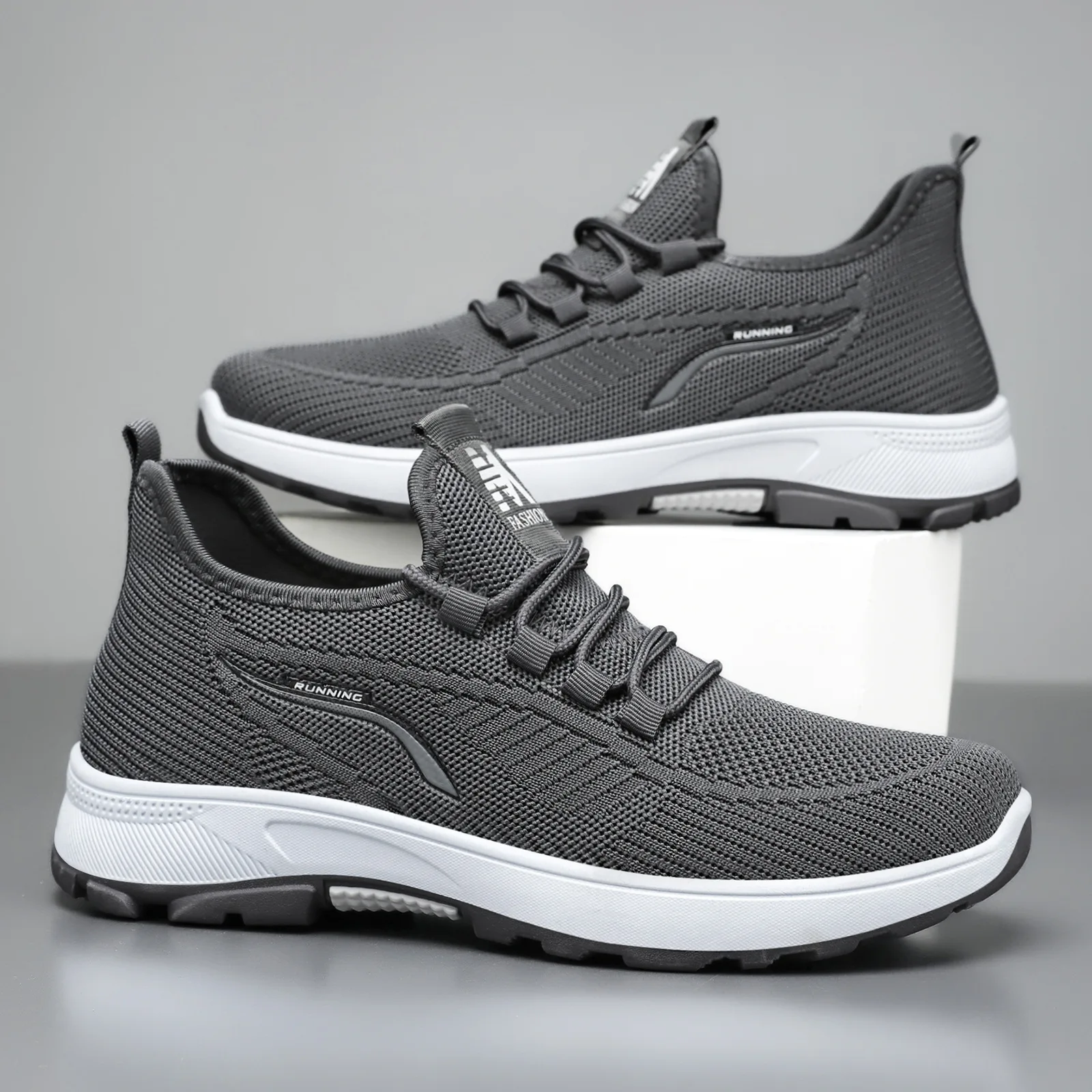 calcados-esportivos-casuais-para-homens-bico-redondo-cor-combinada-sola-macia-malha-confortavel-respiravel-simples-duravel-tenis-de-corrida