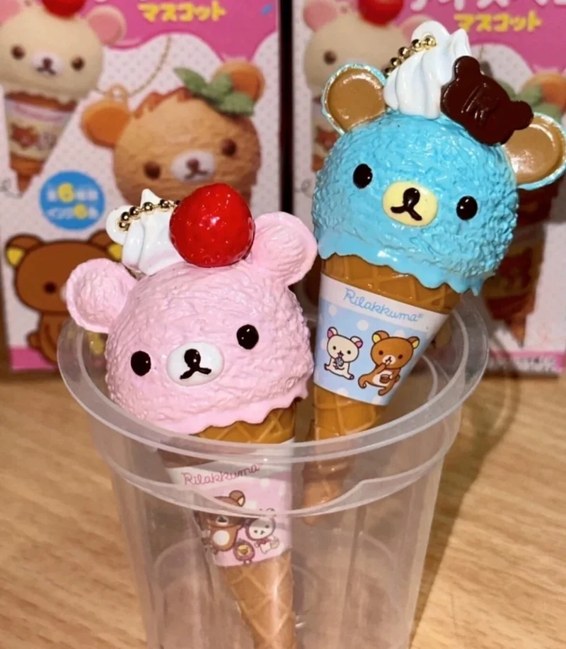 

Аниме фигурка Kawaii капсула слепая коробка мороженое медведь брелок из бисера подвесная сумка кукла игрушка модель украшение кулон подарок-сюрприз