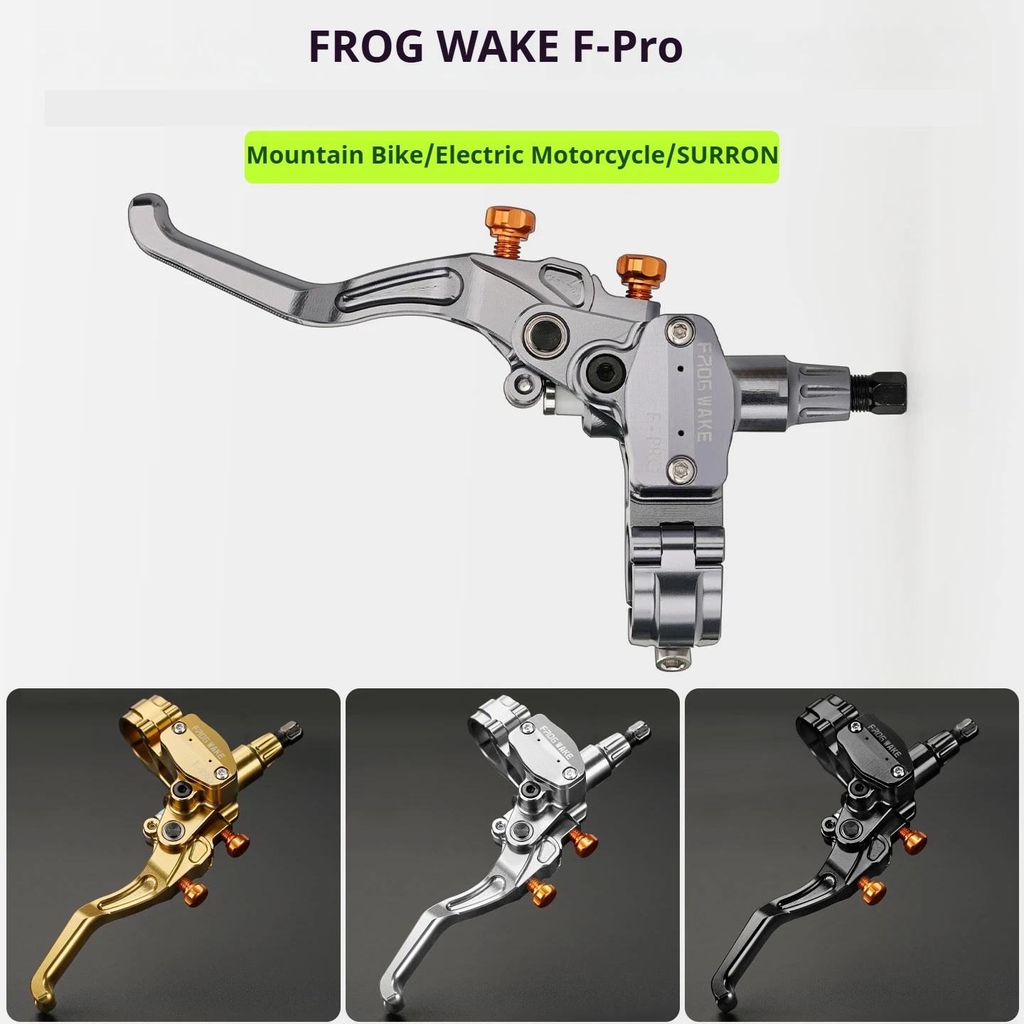 FROG WAKE F-PRO Gold / Silver / Grey / Black 4-piston hydraulic disc brake kit Split type for SURRON LIGHT BEE,MTB,motorcycle