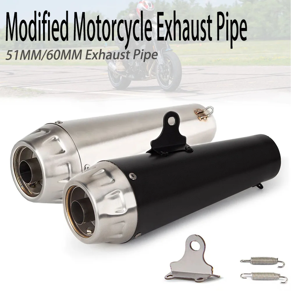 

51/60mm Modified Motorcycle Exhaust Pipe Suitable for 450SR Ninja 650 CBR3000 GSXR750 Z900 R1 R25 Escape Moto Exhaust Pipe